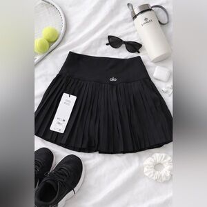 ALO Yoga black Pleated Mini Skirt